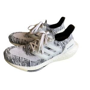 Adidas UltraBoost 21 Women's Running Shoes Size 10 Oreo White Black
